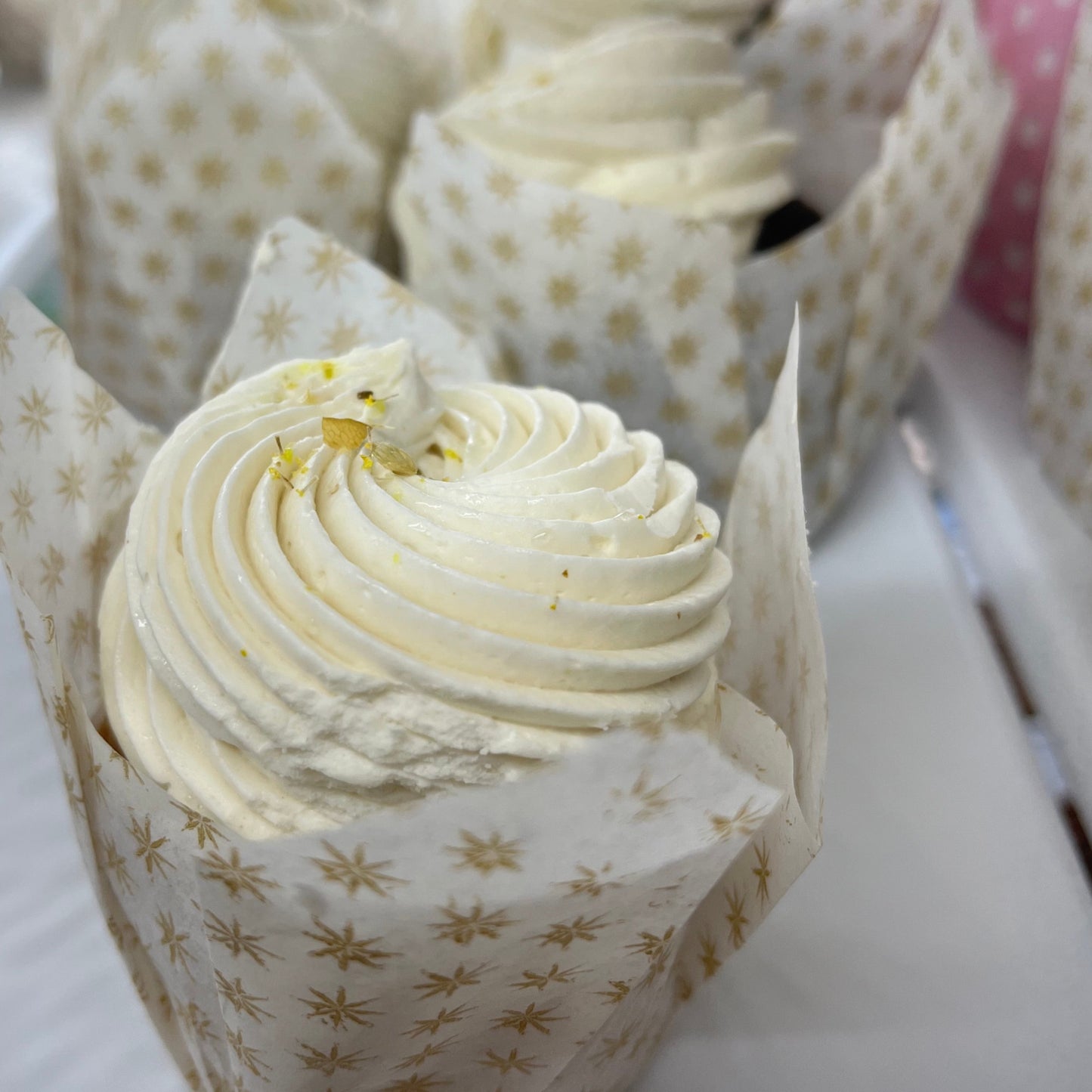 Vanilla Cupcakes with seasonal DF Buttercream (Dairy Free)