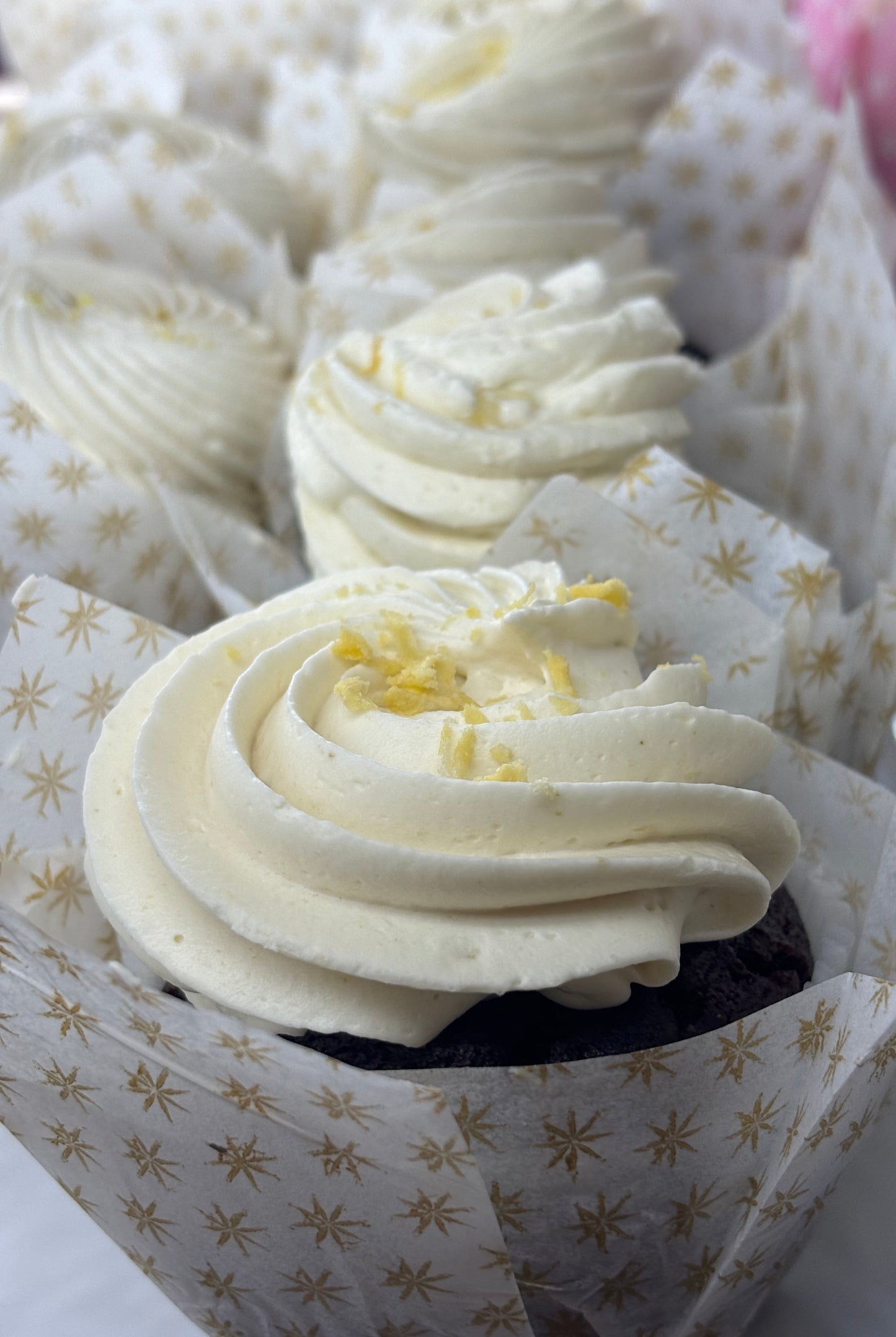 Chocolate Cupcakes with seasonal DF Buttercream (DF)